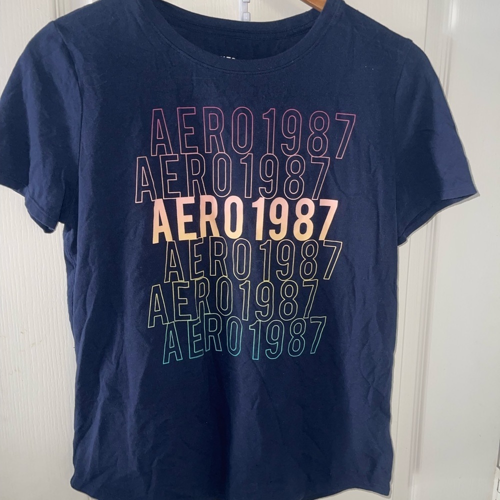 Aeropostale Navy Graphic Tee